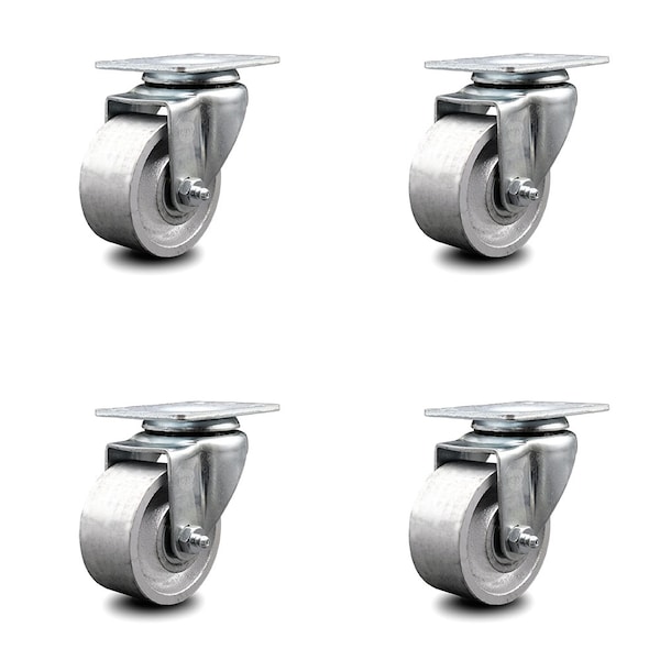 Service Caster Albion Industries 02CA03041S Caster Replacement Set ALB-SCC-20S314-SSS-4 - main